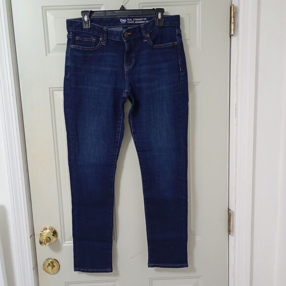 Gap Denim - Gap Real Straight Fit Blue Jeans Womens 10/30